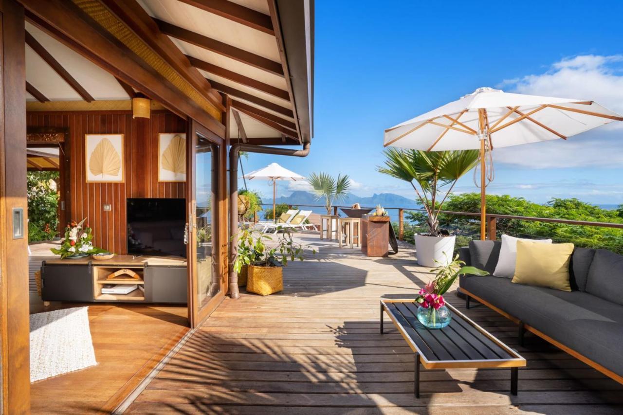 Villa Manuiti, Balinese Luxury Home - Private Swim Spa, Ocean View - Ofyr Bbq - Koi Pond Punaauia  Exterior photo
